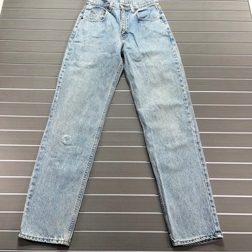 Vintage Arizona Jean Co Light Wash Straight Leg Denim Jeans 29x32 Made USA 90s